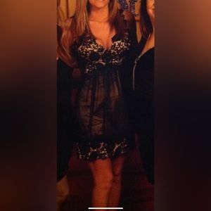 Jovani Black/Nude Lace Dress Size 4